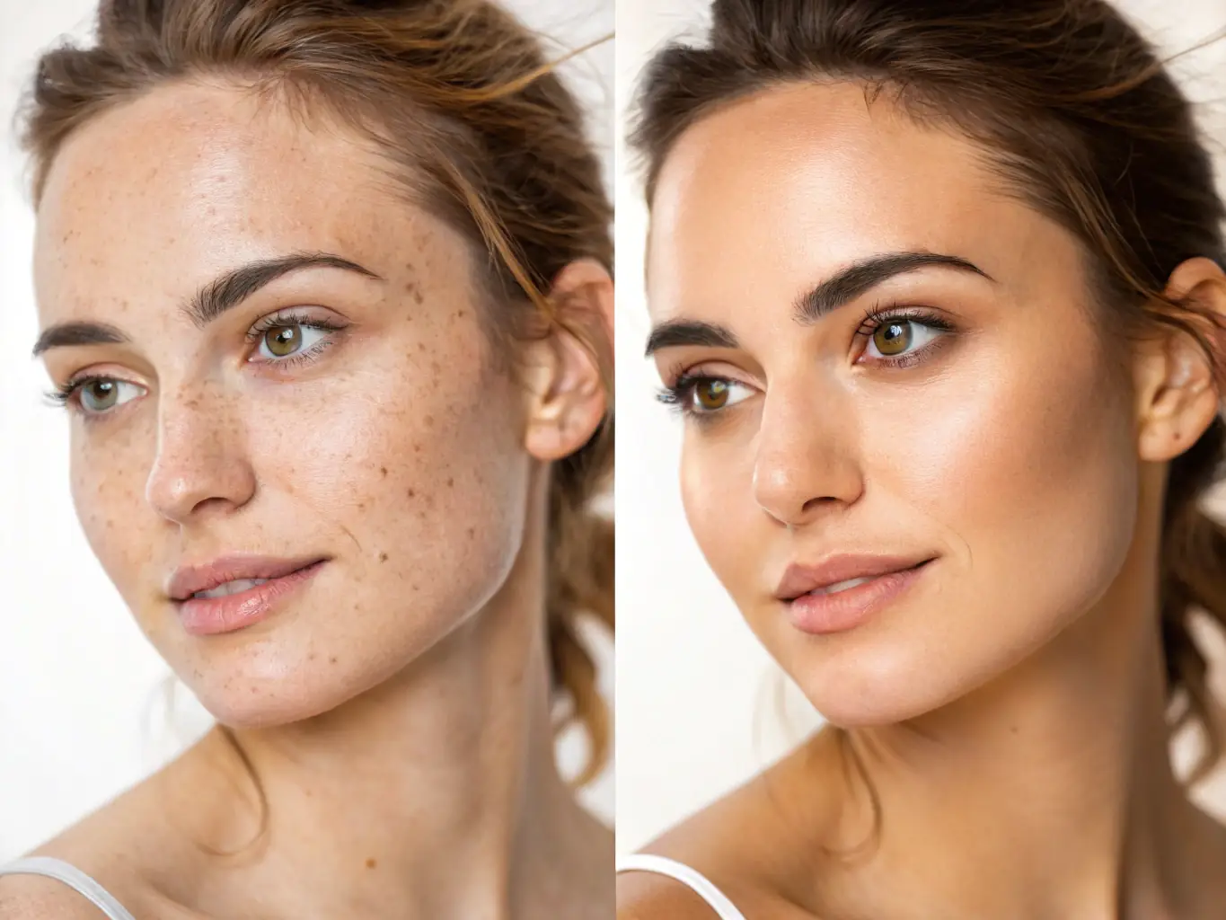 A before-and-after image demonstrating the effects of Botox and fillers, with a clear reduction in wrinkles and enhanced facial volume. The images are professionally lit and showcase the subtle yet impactful changes.